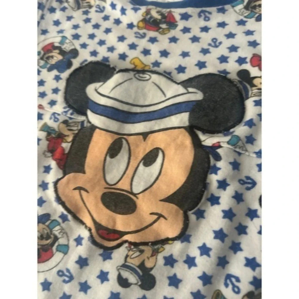 Vintage Disney baby romper 12M nautical cruise sailor front pocket